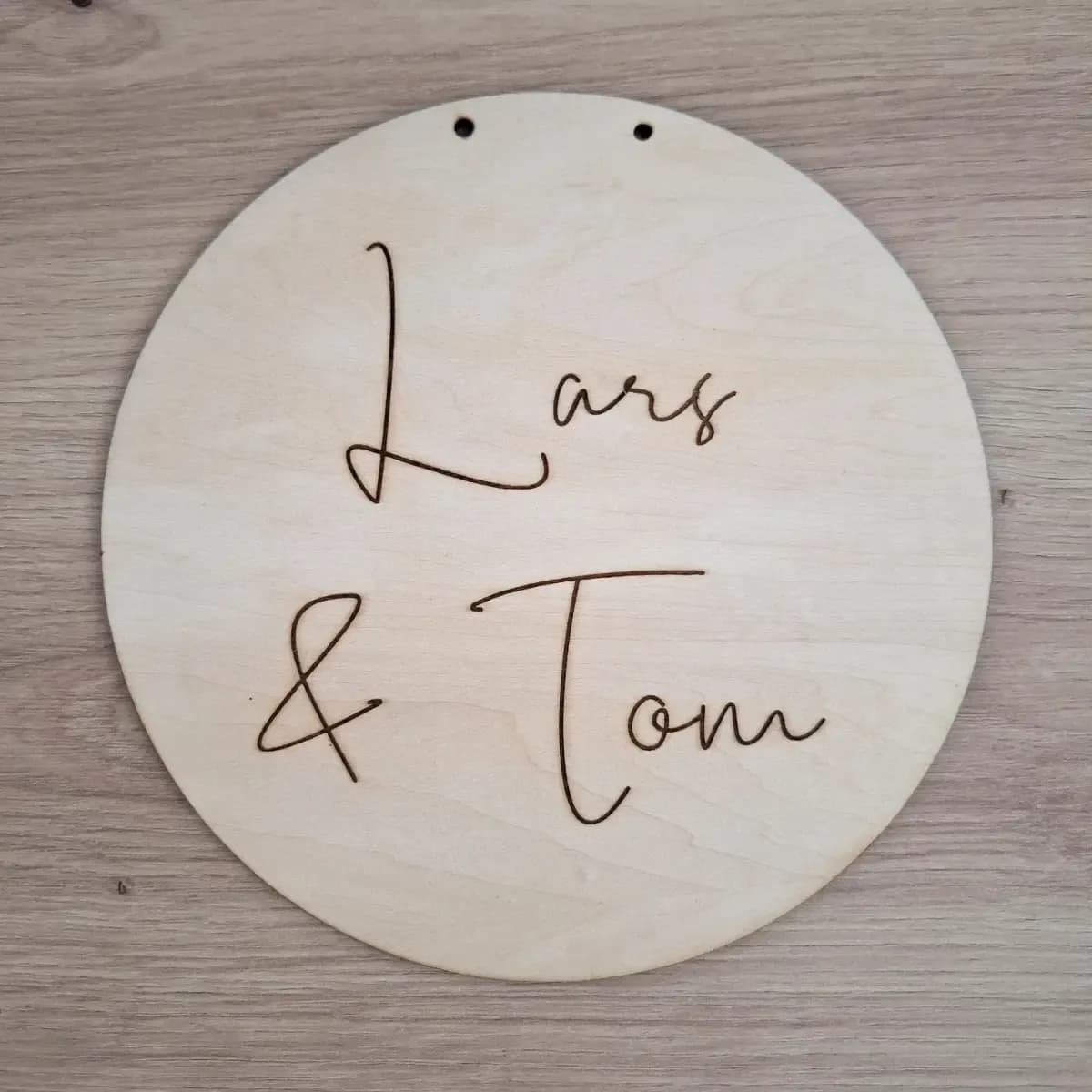 Türschild Lars & Tom rund