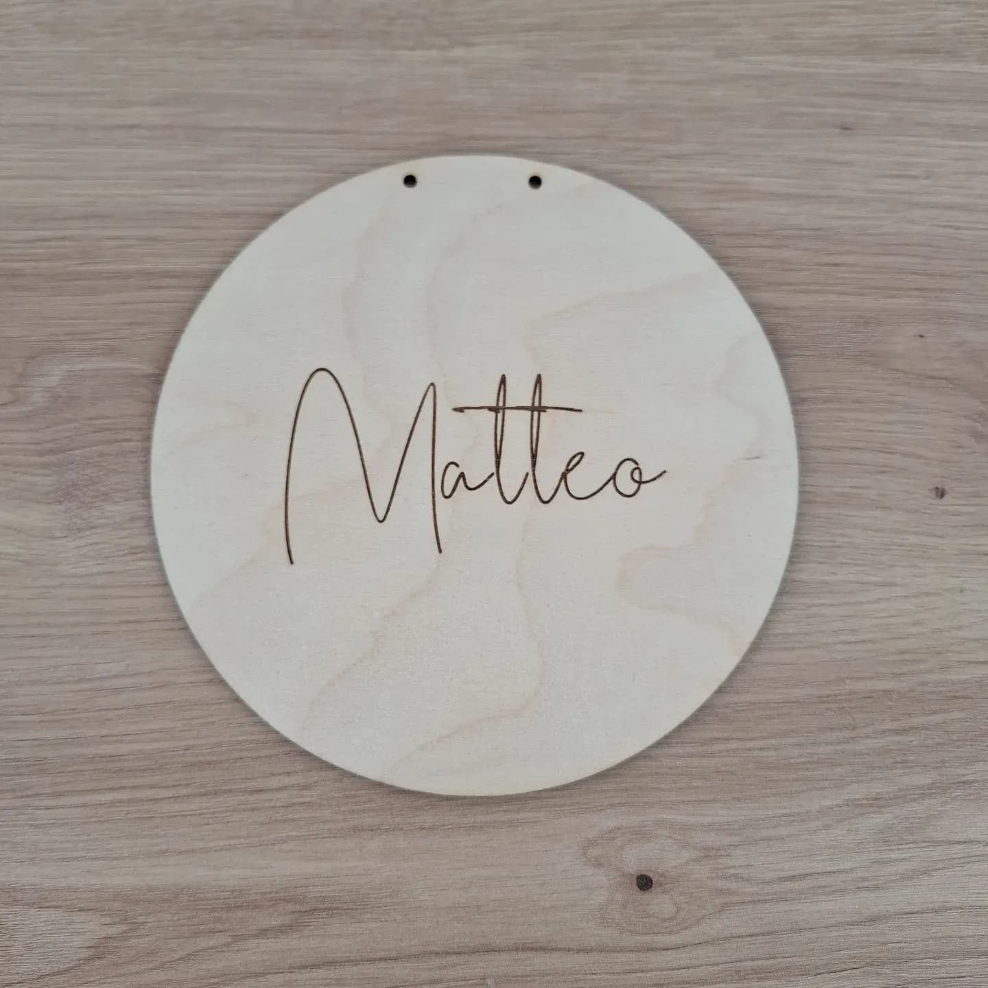 Türschild Matteo rund