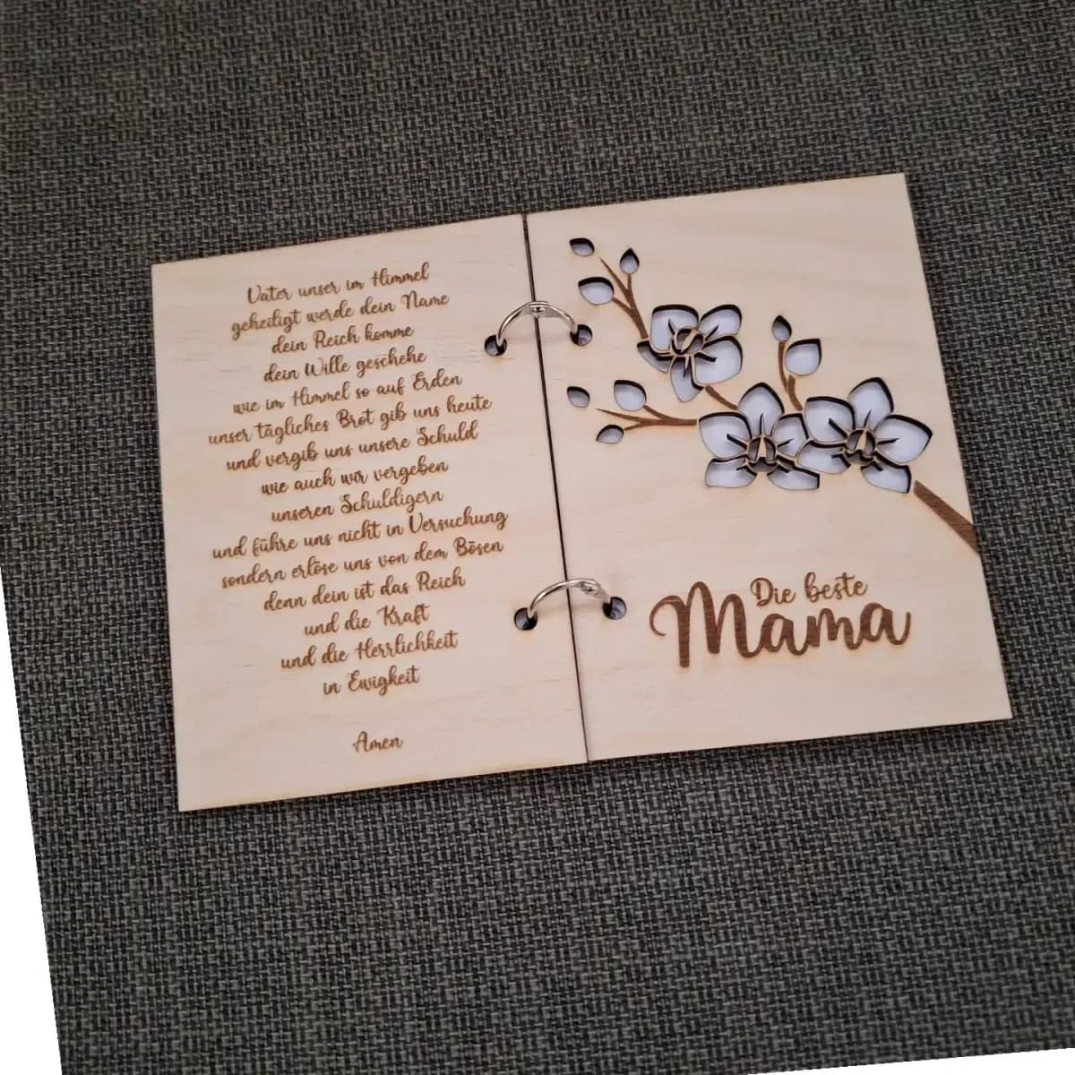 Notizbuch Die beste Mama mit Blumen und Gedicht