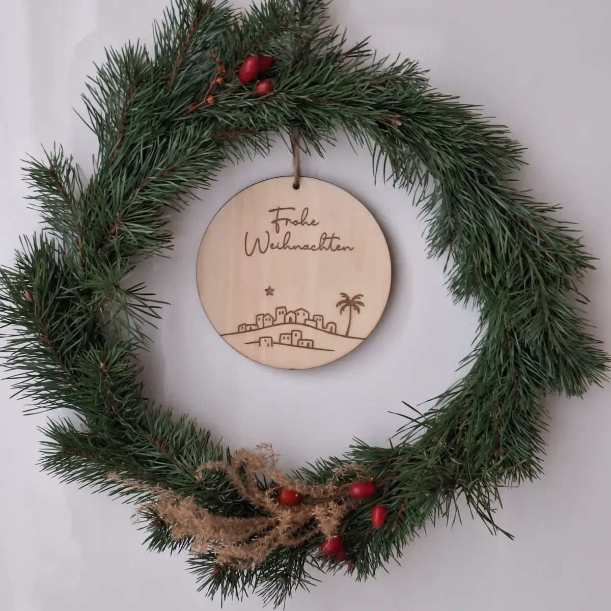 Holzscheibe Bethlehem